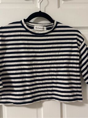 The Frankie Shop Kids Black & White Striped Tee